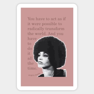 Angela Davis Quote Sticker